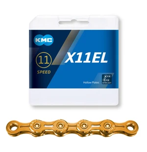 Ketju 11-v KMC X11EL Ti-N Gold 1/2 x 11/128" 118L kuva