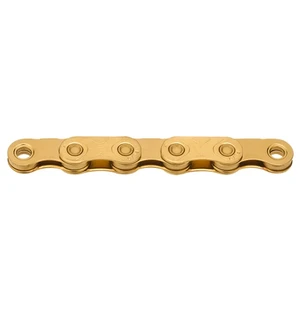 <ul><li>Kompatibel med alla SRAM 12- och 13-växlade växelsystem som använder flat-top-kedjor</li><li>Vaxad med KMC GO-smörjmedel</li><li>Storlek: 1/2" x 11/128"</li><li>Färg: Ti-N Gold</li><li>Längd: 126 länkar</li><li>Inkluderar kedjelås</li></ul> kuva