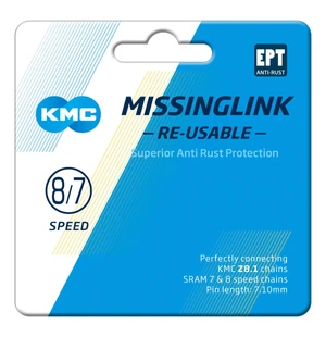 Ketjulukko KMC MissingLink 7/8-vEPT Silver 1/2x3/32" tappi 7.1mm 2kpl/ pkt kuva