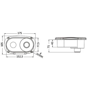 Osculati Elissa deck shower w/Keji mixer SS hose 2.5m kuva