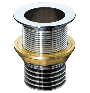 Läpivienti pohjatulpalle 42mm kromattu messinki kuva