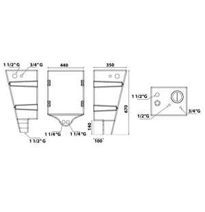 Waste water tank 78 l wall mounting kuva