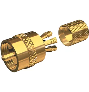 Centerpin solderless PL259 connector for RG8X or RG58/AU cable image