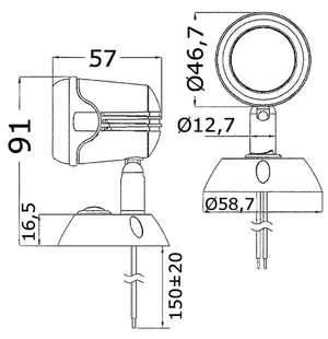 Articulated HI-POWER LED white spotlight 12/24 V kuva