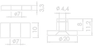 Glass stop spacers 100pcs kuva