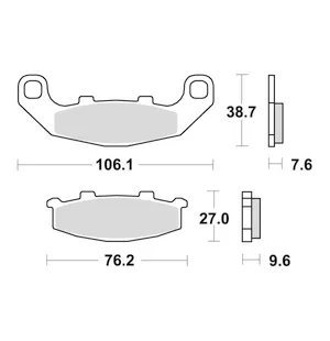 Sbs Jarrupalat Sintered Taakse kuva