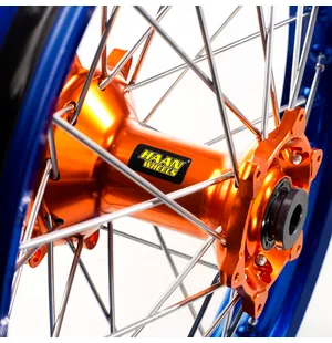 Haan wheel KX 125/250 / KXF250/450 06-18 21-1,60 ORANGE HUB/BLUE RIM kuva