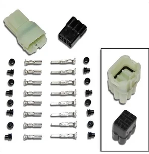 Electrosport 6-pin SQUARE Sealed Connector Set - CLEAR image