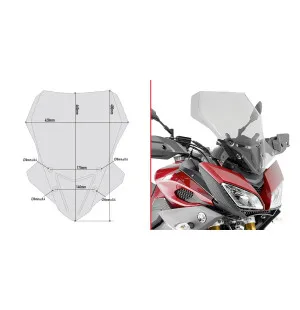 Givi Spoileriplexi 48 x 42 cm (k x l) MT-09 Tracer (15) kuva