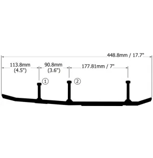 Sno-X Ripper Four Ohjari pari 4" Kovametalli kuva