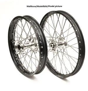 REX WHEELS 18-2,15 KTM ALL SX-F 13-22 TC&FC 16-22 MUSTA VANNE/HOPEA NAPA 25MM kuva