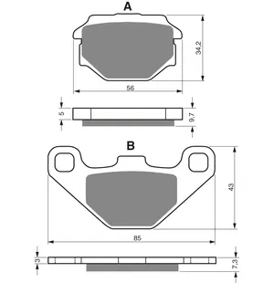 GOLDFREN Jarrupalat 094 Ceramic Carbon K1 Rear HVA CR250 91-95 kuva
