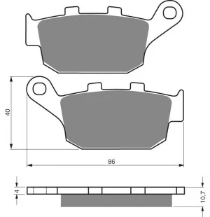 GOLDFREN Jarrupalat 020 Ceramic carbon AD kuva