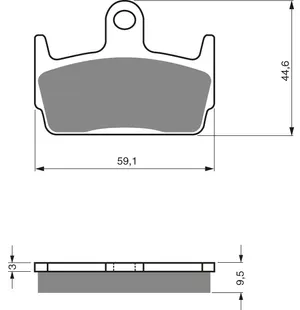 GOLDFREN Jarrupalat 131 Ceramic carbon AD SYM Jet SportX 50 06-15 Rear kuva