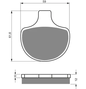 GOLDFREN Jarrupalat 057 Ceramic carbon AD Front Harley 1340 84-00 kuva