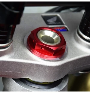 Scar Steering Stem Nut & Tool - Honda/Husqvarna Red Color kuva