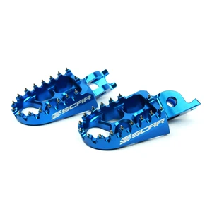 Scar Evolution Footpegs - Honda/Kawasaki Blue color kuva