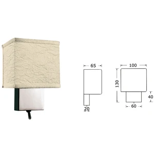 Vertical mounting lamp chromed brass w/switch kuva
