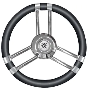 Osculati Steer.wheel C SS/black 350mm kuva