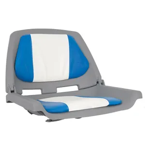 OS FISHERMANS SEAT FOLDING PADDED BLUE/WHITE kuva