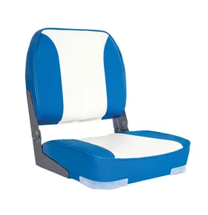 OS DELUXE FOLD DOWN SEAT UPHOLSTERED BLUE/WHITE kuva