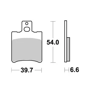 Sbs Bromsklossats HM Scooter image