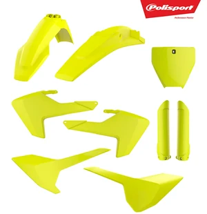 Polisport plastic kit TC125/250, FC250/350/450 16-18 Flo yellow (1) kuva