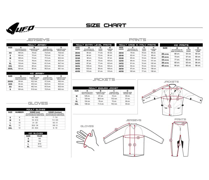 UFOsizechartclothing kuva