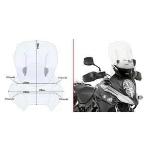 Givi Specific sliding wind-screen Suzuki DL 650 V-Strom (17) kuva