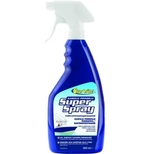 spraya, torka bort smutsenSuper Spray tar även bort dom hårdaste smuts och fettfläckarna från porösa ytorRengör glasfiber, vinyl, plast, metall och även uppblåsbara båtarFosfatfri" kuva