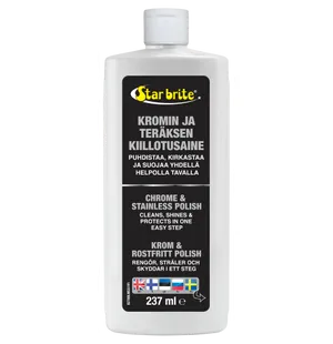 Star brite Kromin ja teräksen puhdistava kiilloke 250ml kuva