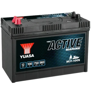 Yuasa M31-100S Active Marine Start Battery 12V 100Ah 750A Huom.Rullakkorahti (12 kuva