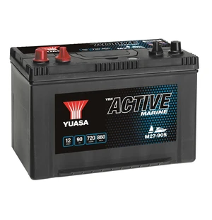 Yuasa M27-90S Active Marine Start Battery 12V 90Ah 720A Huom.Rullakkorahti (15) kuva