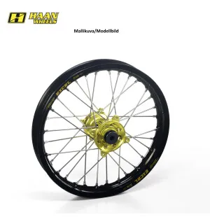 Haan wheel SX65 FRONT 02-24 14-1,60 BLACK RIM/YELLOW HUB kuva