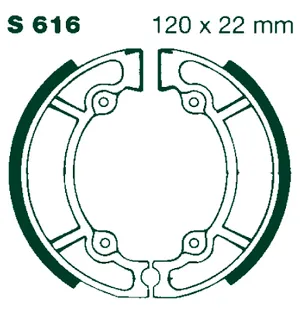 AIR Bromsbackar S 616 120x22mm parvis kuva