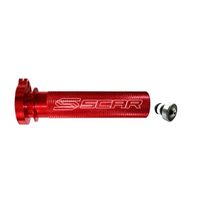 Scar Aluminum Throttle Tube + Bearing - Honda Red color kuva