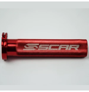 Scar Aluminum Throttle Tube + Bearing - Kawasaki/Suzuki/Yamaha - Red color kuva