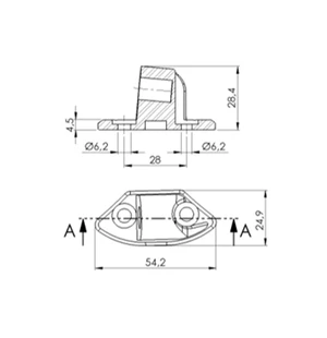 Puig Adapter Left Side For Fairing Yzf-R6 08'- kuva