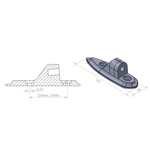 Puig Support Rear Mirror Hi-Tech Yamaha R3 16' kuva