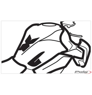 Puig Tank Pad + Side Part Kawasaki Z900 17' C/Carbon kuva