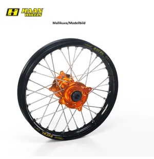 Haan wheel SX65 16-24 REAR 12-1,60 BLACK RIM/ORANGE HUB kuva