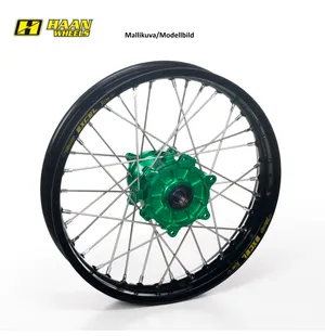 Haan wheel KX450 19-.. 17-3,50 GREEN HUB/BLACK RIM kuva