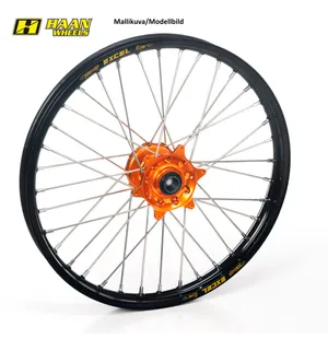 Haan wheel SX85 12-24 19" -1,40 BLACK RIM/ORANGE HUB kuva