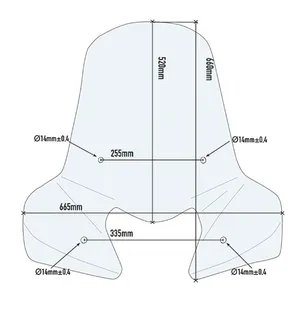 Givi Specific screen transparent with serigraphy 52 x 66.5 cm (H x W) kuva