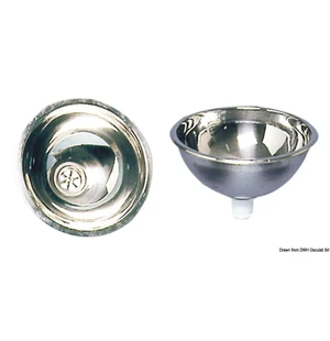 SS mirror polished hemispherical sink 260x125 mm kuva