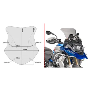 Givi Specific screen smoked 43.5 x 43 cm (HxW) R1200GS/R1250GS kuva