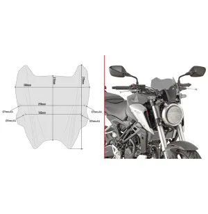GIVI SPECIFIC SCREEN HONDA CB125R kuva