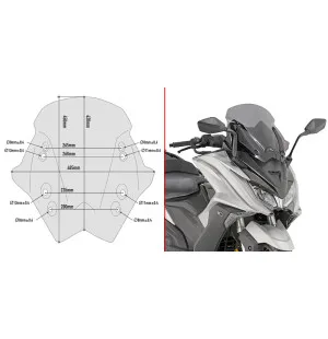 GIVI FUME' WINDSCREEN KYMCO AK 550 kuva