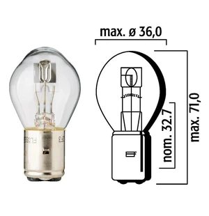 Flösser Glödlampa 12V 45/40W BA20d image