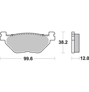 Sbs Jarrupalat Sintered Taakse kuva